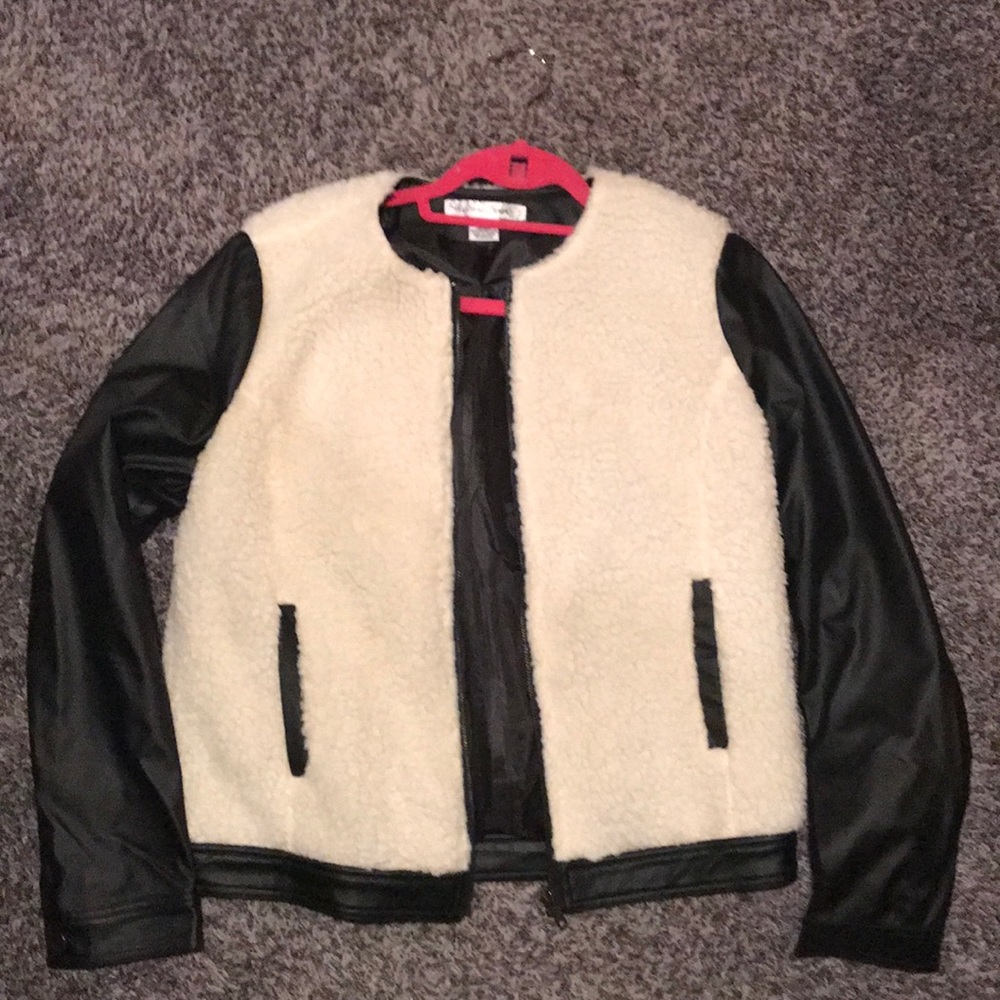 Faux fur/leather jacket